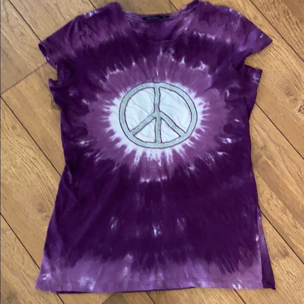 Purple Tie Dyed Peace T-Shirt